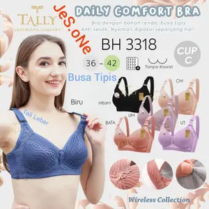 Tally 3318 Bra BH Tanpa Kawat Busa Tipis Cup C Kait 4