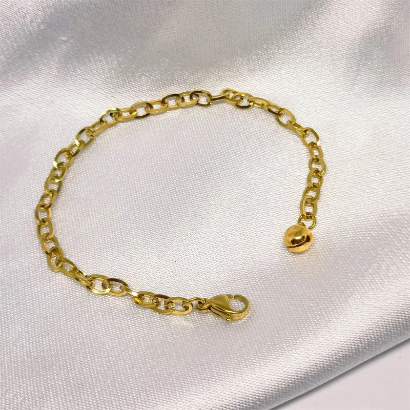 JEWELRY COD Gelang Titanium Lapis Emas Bola Kristal Berlian Xuping Perhiasan Gelang Tangan Wanita Jennifer Adjustable Hadiah Ulang Tahun 1