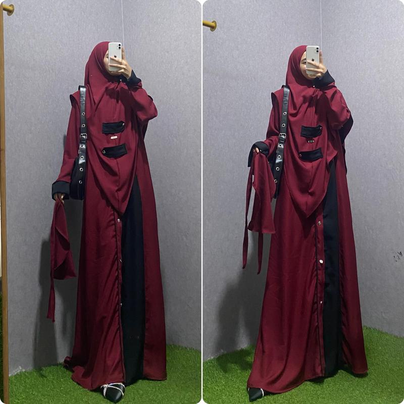 Gamis Madinah Bahan Shakila Syari One Set ! 1