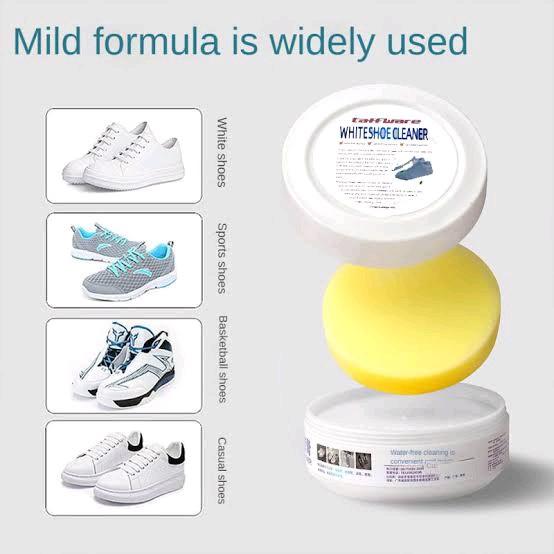 [1 Pcs] Krim Pemutih Sepatu 120gr & 260gr + Spons Cream Pembersih Sepatu White Shoes Cleaner 2