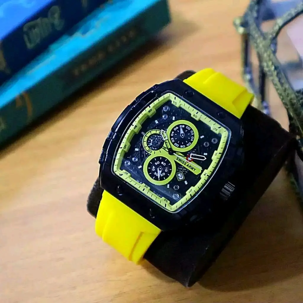 Jam Tangan Anak Pria dan Wanita Swiss Army Crono Variasi Strap Rubber Fashion Terkini Free Box Dan Battre Cadangan COD Man