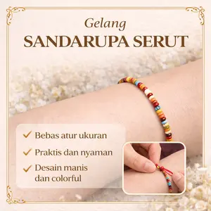 Gelang  Serut Sandarupa Manik Kecil Toraja Adjustable