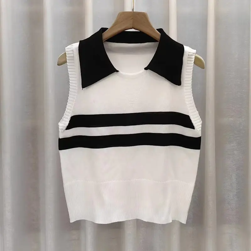 AJW [RP] Basic Top Knit | Vest Rajut Wanita Premium | Baju Rajut Wanita | Kaos Rajut Remaja Kekinian | Atasan Rajut Remaja Sleeveless Tanpa Lengan 1