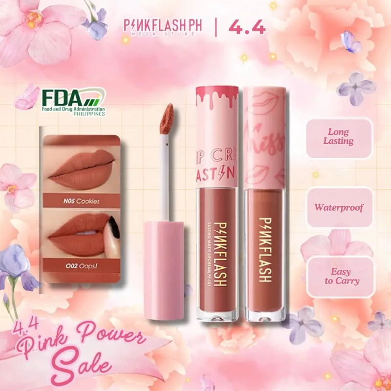 PINKFLASH Hot Selling OhMyKiss Soft Matte Liquid Lipstick Waterproof  VE Moisturizing Long Lasting Lip Tint Multi Color lipstick Gloss Lipgloss Makeup Cosmetic Glossy Lip Care Hydrate Moisturizer Pigment Moisture