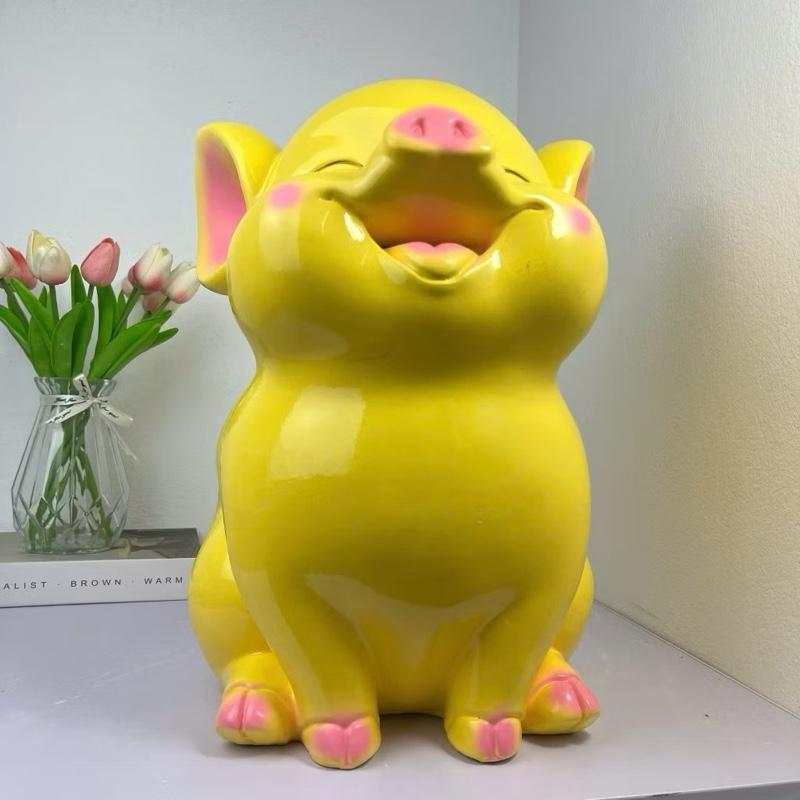 SIZE LỚN heo tai vểnh 30cm heo đất tiết kiệm, làm quà, decor 5