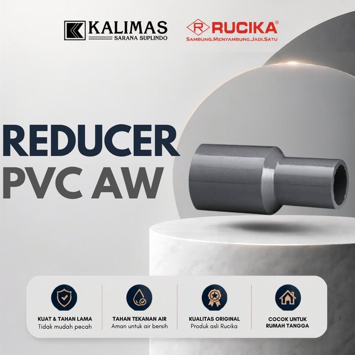 Gambar Reducer / V.Sock PVC AW (RUCIKA) d. 4" x 3" | Sambungan fitting pipa PVC dari kalimas.online Kota Administrasi Jakarta Pusat Tokopedia