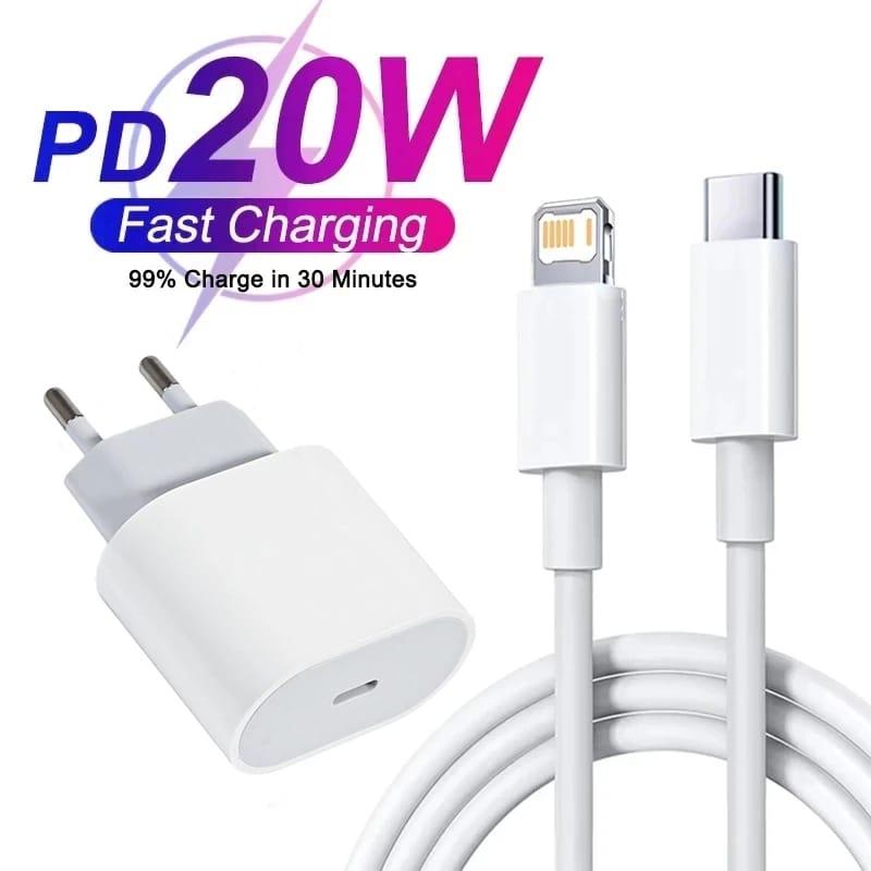 CHARGER IPHONE 20W FAST CHARGING USB C TO LIGHTNING CABLE GOOD QUALITY 7