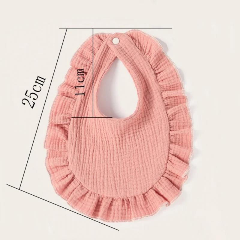 Product Introduction of New Baby Feeding Drool Bib Korean Style Ruffle Floral Infants Saliva Towel Soft Cotton Burp Cloth For Newborn Toddler Kids Bibs 0