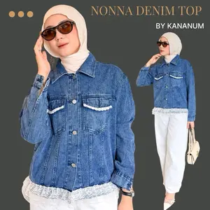 NONNA DENIM TOP - By Kananum & Syafithfz