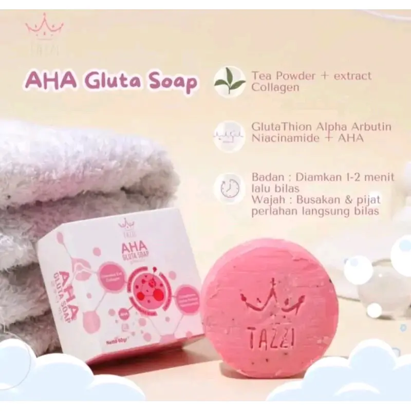 Aha Tazzi Gluta Soap Sabun Wajah Bisa Di Pakai Seluruh Badan Sabun Wajah Memutihkan Wajah Mencerahkan Muka 4