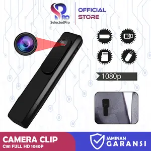 Clip C181 Kamera Perekam Video Foto Lensa Full HD 1080P Kamera Clip C181 Perekam Video Sistem Keamanan CCTV Mini Mata Mata Mini Model Clip Pen C181 Rekam Video Foto Video Kamera Pen Clip Resolusi FULL HD 1080P