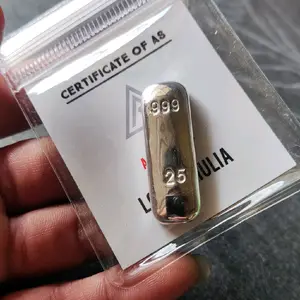 perak murni 99.9 bentuk panjang berat 25 gram
