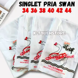 [PAKET 6 PCS] SINGLET SWAN PRIA KAOS MURAH 34 36 38 40 42