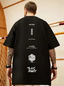 COD-Baju Pria Oversize Jumbo Size M|L-3XL Distro Kaos Pria Lengan Pendek T-shirt Korean Style Lokal Motif Sablon Atasan Dewasa Oblong Cowok Keren Santai Simple Polos