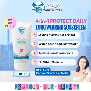 Banana Boat Simply Protect Aqua Long Wearing Moisture Sunscreen SPF50+