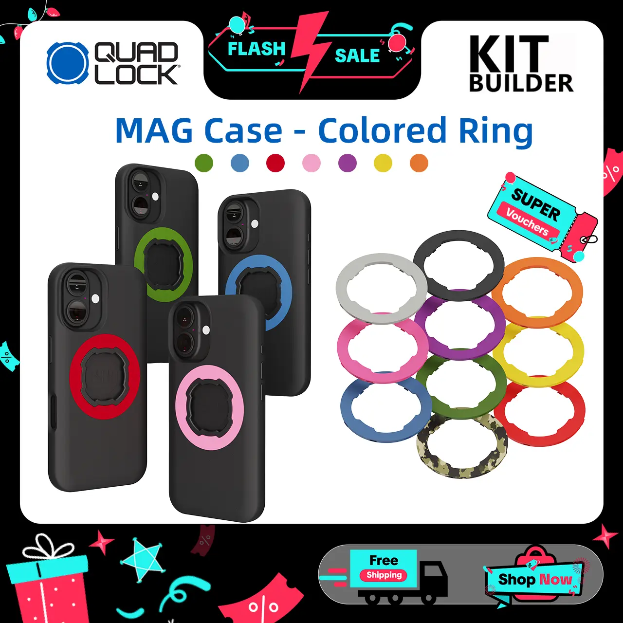 Quad Lock Colored Ring For MAG Case Magnetic Phone Case