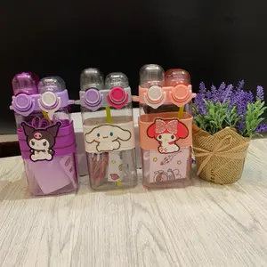Botol Minum Kuromi Cinamorol Dan Melody Botol Minum Anak Perempuan 2in1 Sedot Teguk Karakter 520 Ml Free Box
