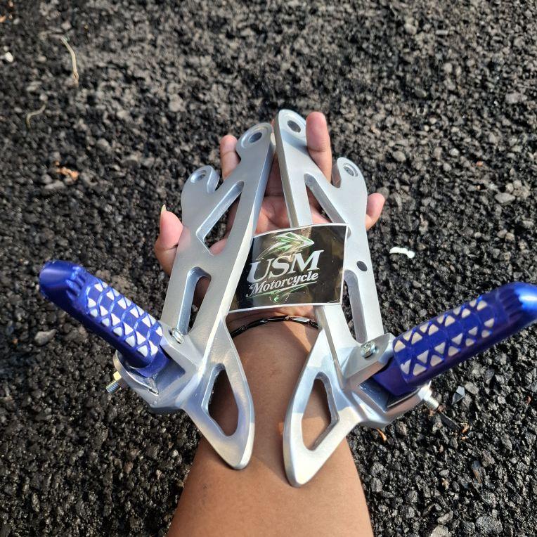 FOOTSTEP BELAKANG NON JOMBLO FIZR FIZ R + STEP THAILAND DUDUKAN MODEL BPRO RX SILVER BIRU