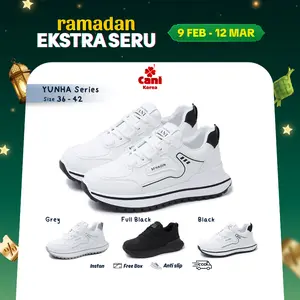 【 SPECIAL THR 】CANIKOREA Yunha Sepatu Sneakers Wanita Sepatu Sekolah Kerja Gaya Korea Trainer Shoes Casual Sepatu Lebaran Idul Fitri Sepatu Hari Raya Aestetic C9006