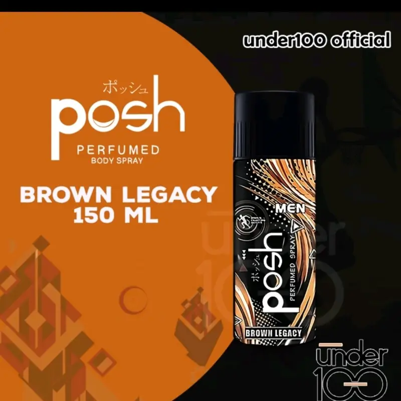 Parfum Spray Pria POSH 150ml, Tahan Lama & Bau Badan Deodorant Spray Tubuh 2