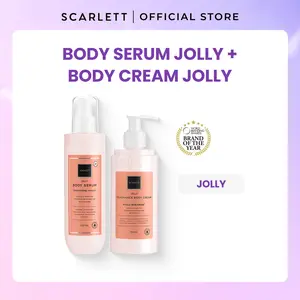 Scarlett Whitening Body Serum Jolly + Body Cream Jolly Package Melembabkan dan Mencerahkan Tubuh Vitamin