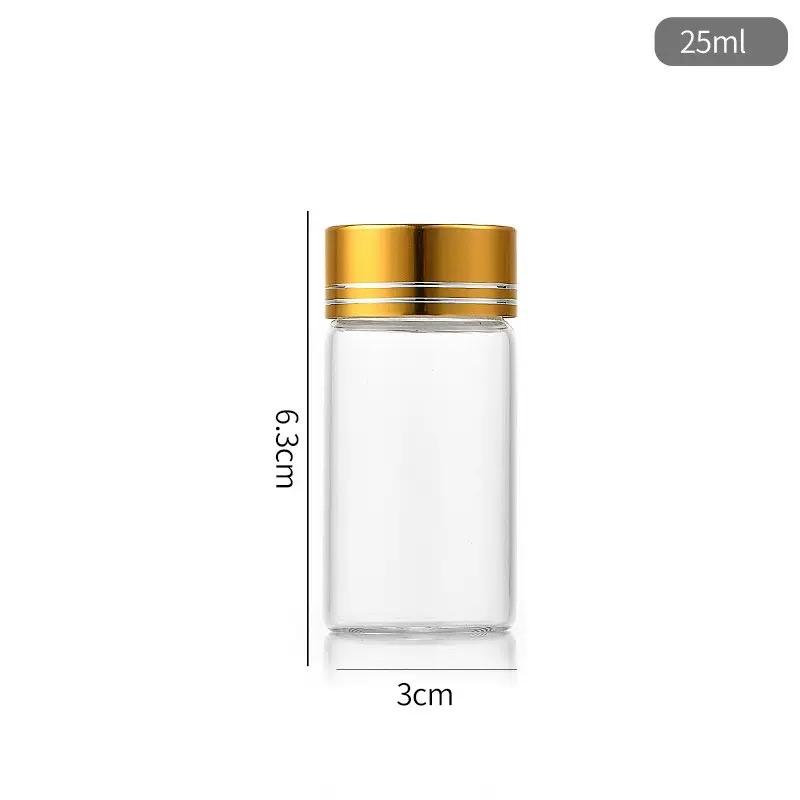 Lọ Thuỷ Tinh 3x6cm Nắp Vàng Dùng Đựng Trầm Hoặc Vàng Tích Trữ 25ml