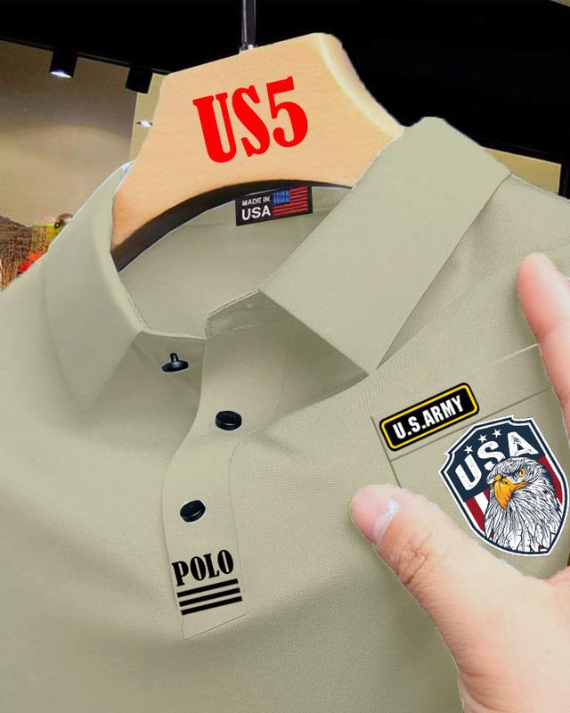 Áo Polo nam Trung Niên Ngắn Tay Đại Bàng Form rộng Có túi tiện lợi Có xẻ tà aothun polonam