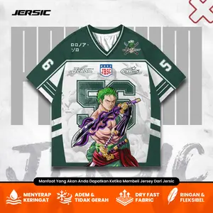 Jersey One Piece Zoro 56 Anime Unisex Oversize Streetwear Bahan Adem Dry Fit - Jersic