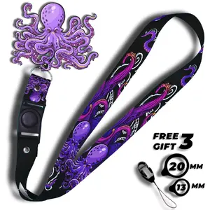 LANYARD CHIBI GURITA OCTOPUS 2CM&1,5CM ID CARD DAN GANTUNGAN HP