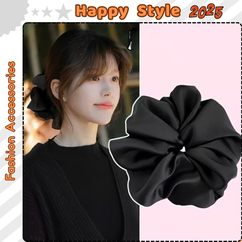   Bản to phồng  Dây Buộc Tóc Tròn Trơn Vải Lụa Cao Cấp Cột Tóc Bản To Phồng Cho Nữ CT7 