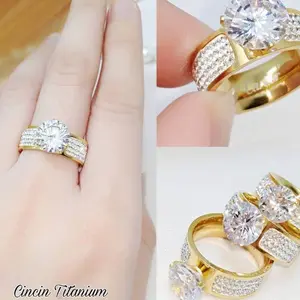cincin sultan titanium gold premium anti karat Perhiasan Jewellery