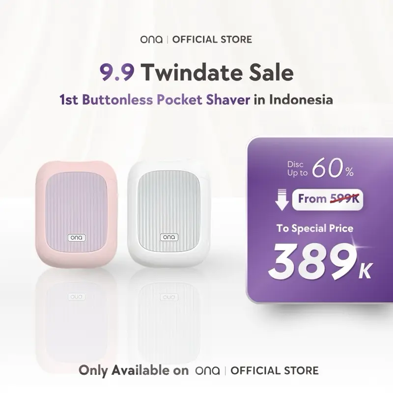 ONA [Rona] Pocket Shaver Unisex Alat Cukur Garansi Tukar Unit Baru Hair Removal Mini Waterproof Portable Buttonless Tahan Air