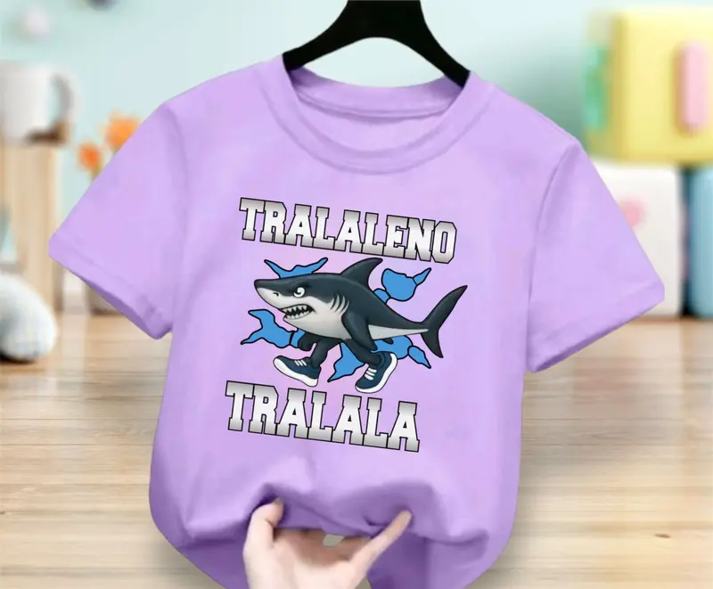 Kaos Distro Anak Motif Tralarelo Tralala Viral Tangan Pendek Atasan Fashion Anak Katun Soft 5