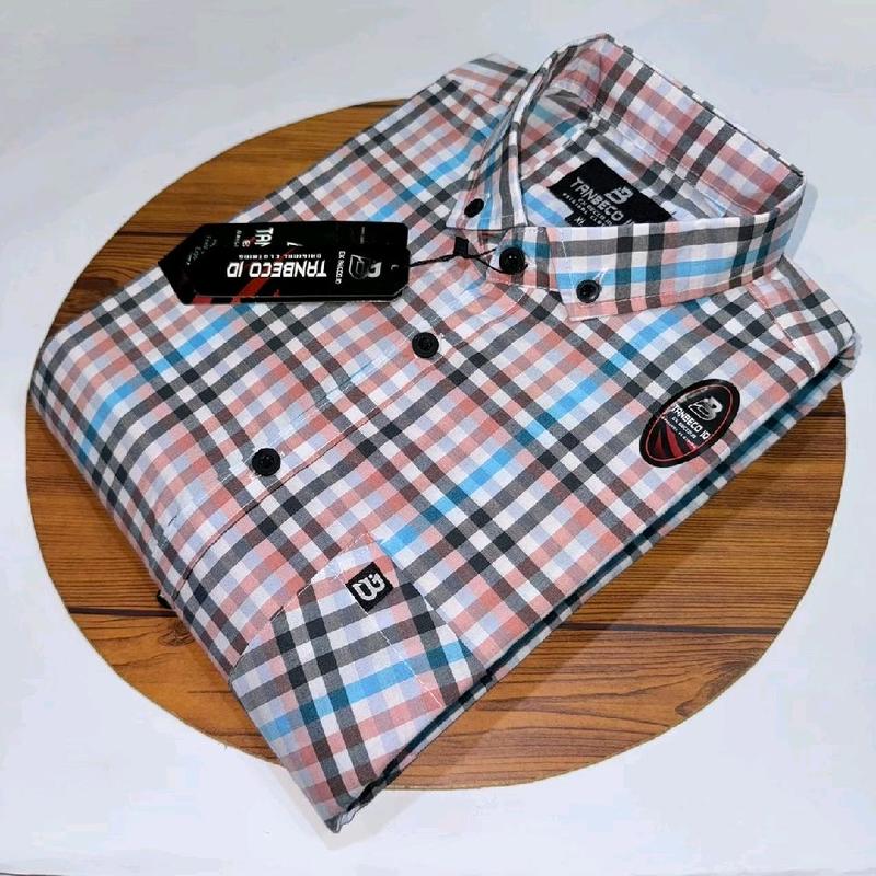 Kemeja Pria Yandet Tangan Pendek Model Terbaru Cowok Motif Kerja Dewasa Katun Distro Surfing Casual Baju - Santai, Panjang, Merah, Jeans, Slim, Hitam, Nyaman, Lembut, Formal, Biru Kotak Hem 6