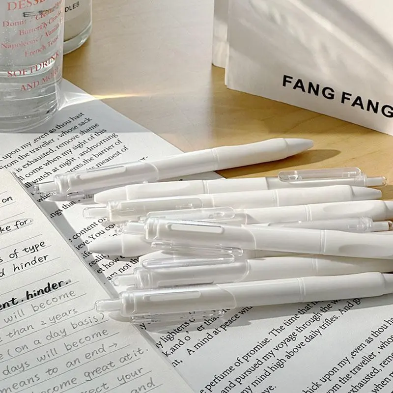 Gel Pen Pulpen 6PCS DAN 5PCSGel Retractable Tinta Hitam 0.5mm  /PULPEN GEL MEKANIK POLOS ISI /alat tulis murah