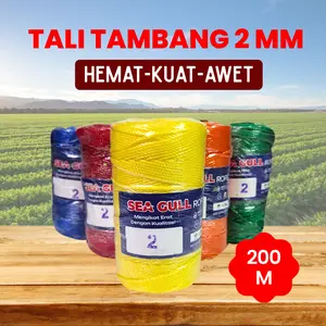 TALI TAMBANG 2MM PANJANG (200M) {TALI LAYANGAN-TALI SEBAGUNA-TALI PLASTIK-TALI PE}