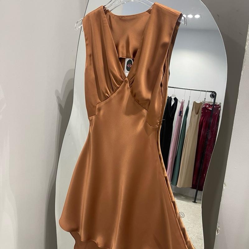  Dessa Mini Dress - Váy Lụa Nhún Ngực Dáng Ngắn 