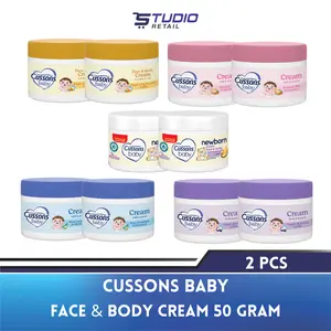 [ 2 Pcs 50gr ] Cussons Baby Cream Face & Body Krim Bayi 50g