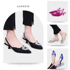 SANZEIL ZIRA Sendal Heels hak 3cm Elegant Wanita 1222 Size 35 - 41