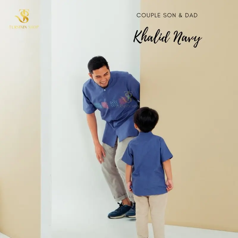 Baju Koko Couple Ayah Anak Khalid Series Althaff