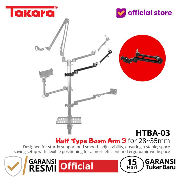 Gambar Takara HTBA-03 Half Type Boom Arm 3 for 28mm-35mm Sturdy Support & Smooth Adjustable dari Takara Indonesia Kota Tangerang Tokopedia