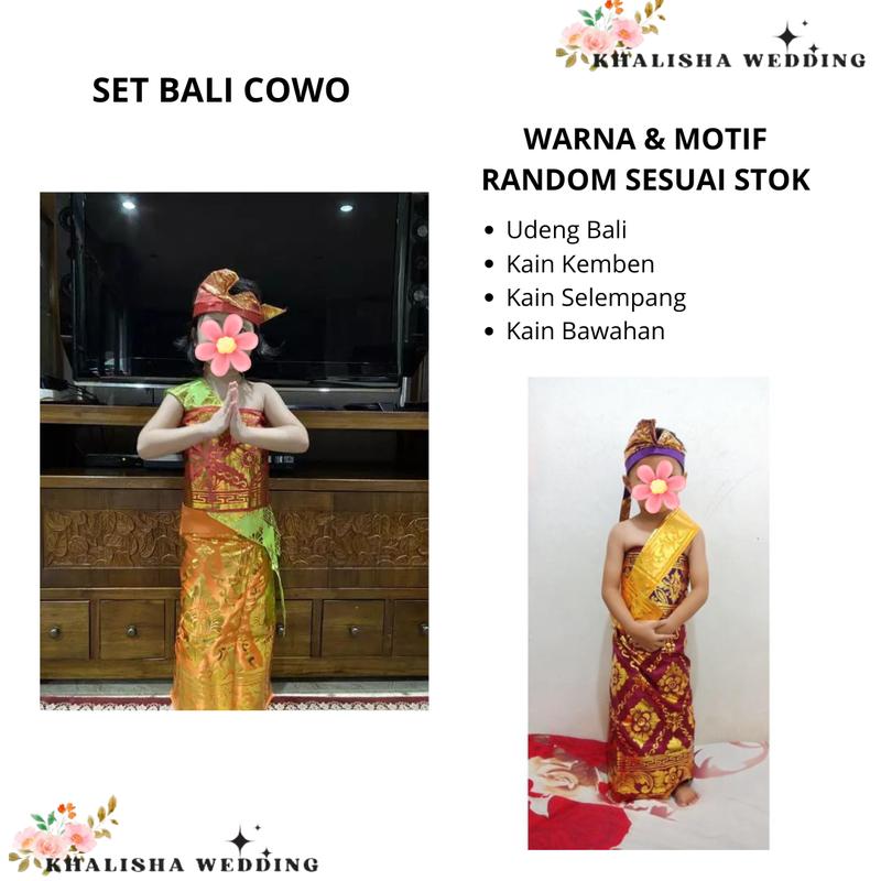 Pakaian Adat Bali Anak/ Baju Bali Anak cewe-cowo / Baju Busana Bali Anak 3