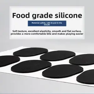 8pcs Saxophone Mouthpiece Cushion Rubber Tooth Pad 0.8 Ellipse Clarinet Instrument Patch Student Accessory Parts - Transparent B