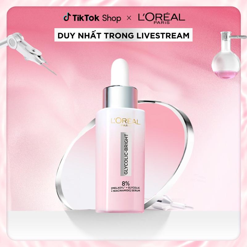 [KOL 2] Serum Glycolic Melasyl 8% [Melasyl+Glycolic+Niacinamide] dưỡng sáng da, mờ thâm mụn & nám Loreal Paris 30ml