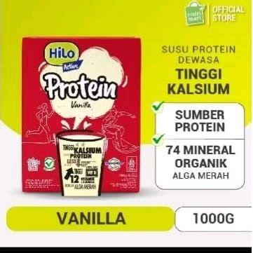 Hilo Active Coklat Chocolate Vanila 1000g 1000 gr 1