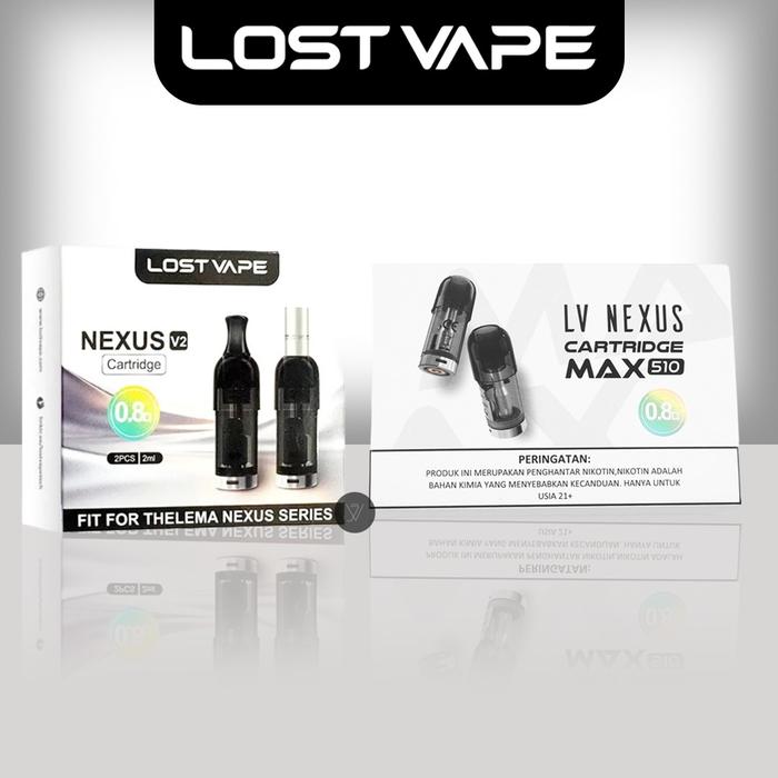 Jual Cartridge LV Nexus with Cotton Tip + 510 Drip TIp 2ML Pod Replacement  by Lost Vape x JVS / Catridge Nexus - NEXUS MAX 0.8 OHM - Kab. Tangerang -  Jakartavapers | Tokopedia
