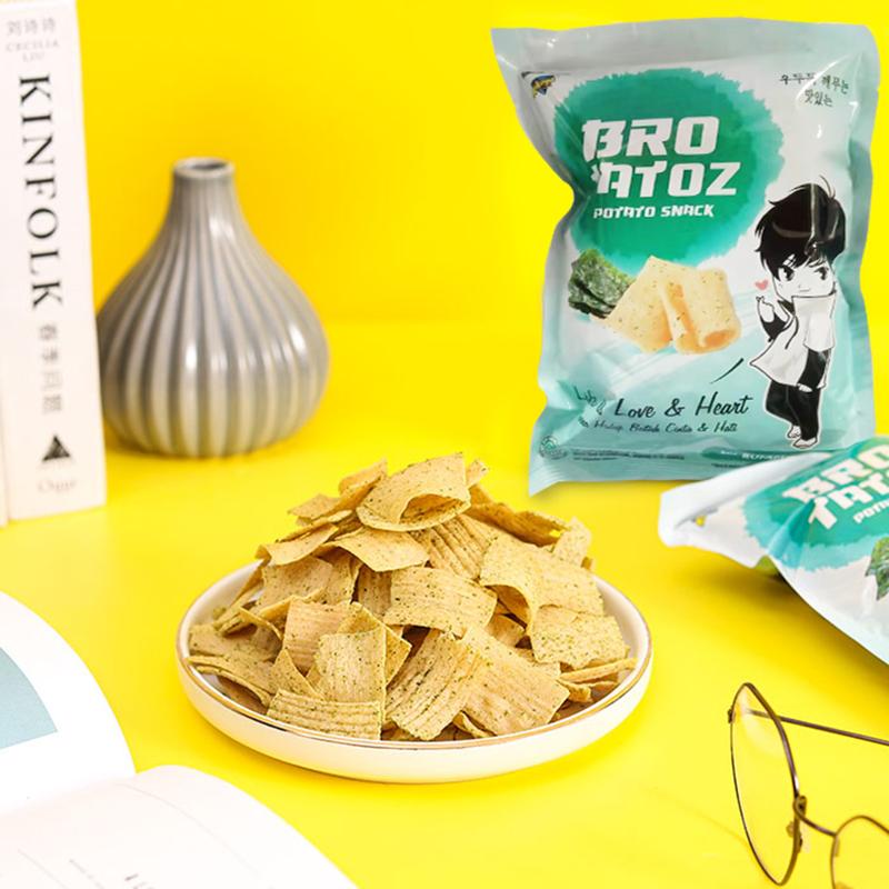 PAKET BROTATOS 15 PCS ANEKA RASA Rendahlemak Rendah gula snack makanan ringan potatochips Snacks Food Cemilan Pedas Keripik PisangKripik Banana Kentang Manis 3