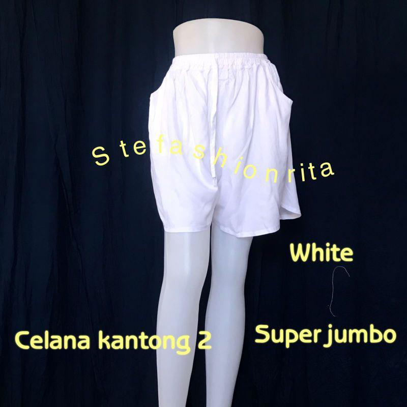 Celana Bali/ celana kantong jumbo xxl Santai Rayon Pendek 1