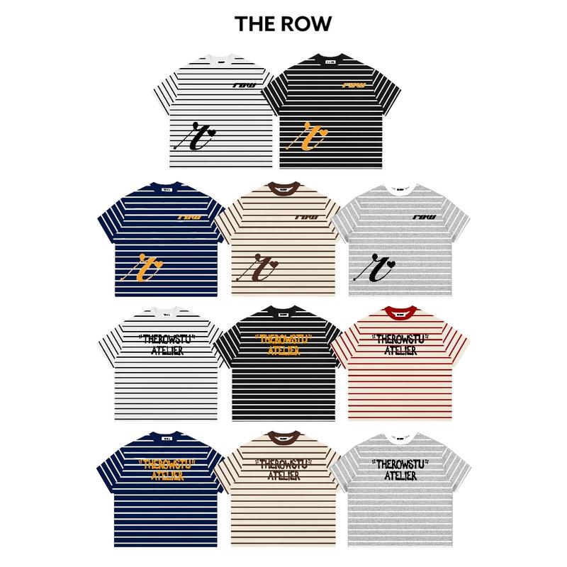 Áo Thun Boxy Sọc Ngang Tay Ngắn Thun Borip QC Local Brand THEROW " LOGO R " Áo Phông Nữ Forrm Rộng Kiểu Đẹp Unisex Nam Nữ