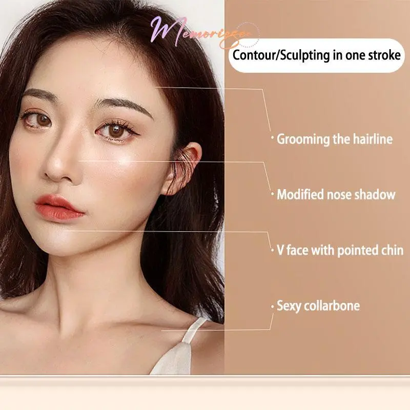 【COD&Ready✨】Contour Duo Concealer Highlighter Stick 2in1 Color 3D Face Geometry Lasting Wajah Multi-use Make up Pensil-M 5